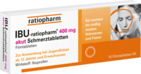 IBU-RATIOPHARM 400 mg akut Schmerztbl.Filmtabl.