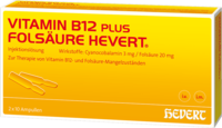 VITAMIN B12 PLUS Folsäure Hevert a 2 ml Ampullen