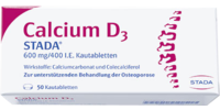 CALCIUM D3 STADA 600 mg/400 I.E. Kautabletten