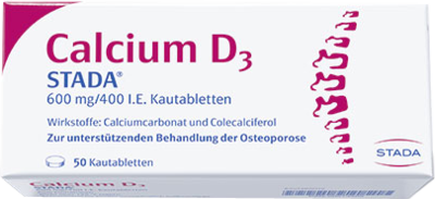 CALCIUM D3 STADA 600 mg/400 I.E. Kautabletten
