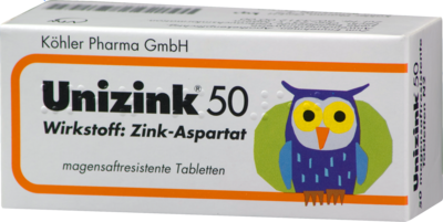 UNIZINK 50 magensaftresistente Tabletten