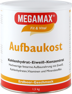 MEGAMAX Aufbaukost Erdbeere Pulver