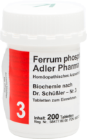 BIOCHEMIE Adler 3 Ferrum phosphoricum D 12 Tabl.