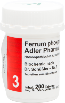 BIOCHEMIE Adler 3 Ferrum phosphoricum D 12 Tabl.