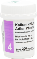 BIOCHEMIE Adler 4 Kalium chloratum D 6 Tabletten