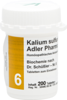 BIOCHEMIE Adler 6 Kalium sulfuricum D 6 Tabletten