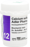 BIOCHEMIE Adler 12 Calcium sulfuricum D 6 Tabl.