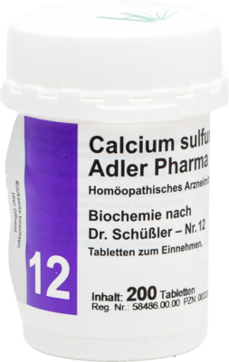 BIOCHEMIE Adler 12 Calcium sulfuricum D 6 Tabl.