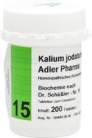 BIOCHEMIE Adler 15 Kalium jodatum D 12 Tabletten