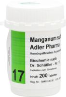 BIOCHEMIE Adler 17 Manganum sulfuricum D 12 Tabl.