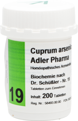 BIOCHEMIE Adler 19 Cuprum arsenicosum D 12 Tabl.