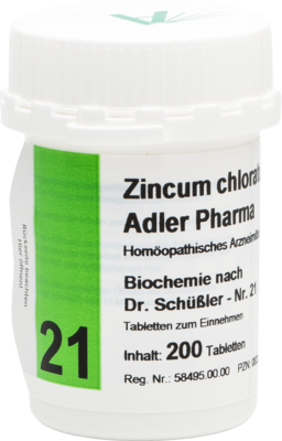 BIOCHEMIE Adler 21 Zincum chloratum D 12 Tabletten