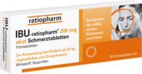IBU-RATIOPHARM 200 mg akut Schmerztbl.Filmtabl.