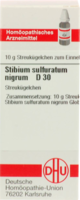 STIBIUM SULFURATUM NIGRUM D 30 Globuli