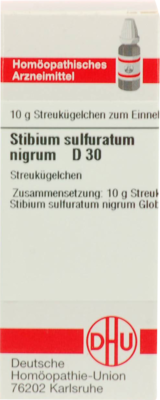 STIBIUM SULFURATUM NIGRUM D 30 Globuli