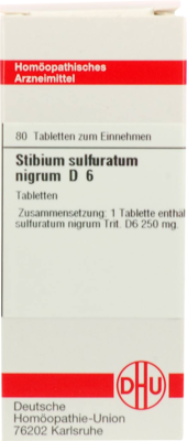 STIBIUM SULFURATUM NIGRUM D 6 Tabletten