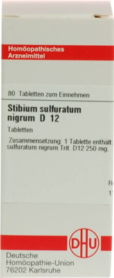 STIBIUM SULFURATUM NIGRUM D 12 Tabletten