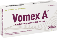 VOMEX A Kinder-Suppositorien 40 mg