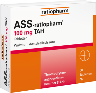 ASS-ratiopharm 100 mg TAH Tabletten