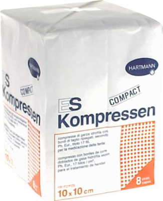 ES-KOMPRESSEN unsteril 10x10 cm 8fach