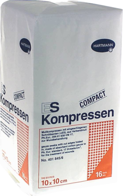 ES-KOMPRESSEN unsteril 10x10 cm 16fach