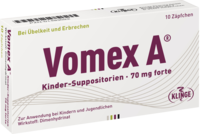 VOMEX A Kinder-Suppositorien 70 mg forte
