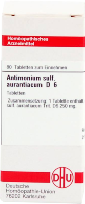 ANTIMONIUM SULFURATUM aurantiacum D 6 Tabletten