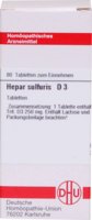 HEPAR SULFURIS D 3 Tabletten