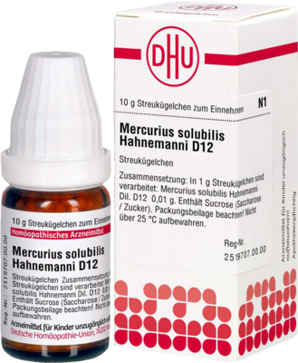 MERCURIUS SOLUBILIS Hahnemanni D 12 Globuli