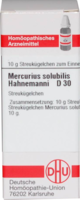 MERCURIUS SOLUBILIS Hahnemanni D 30 Globuli