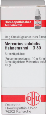 MERCURIUS SOLUBILIS Hahnemanni D 30 Globuli