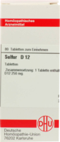 SULFUR D 12 Tabletten