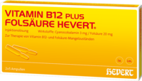 VITAMIN B12 PLUS Folsäure Hevert a 2 ml Ampullen