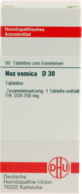 NUX VOMICA D 30 Tabletten