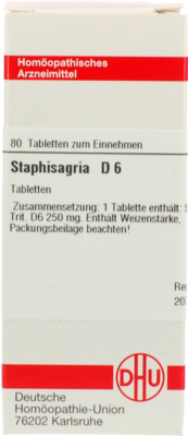 STAPHISAGRIA D 6 Tabletten