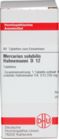 MERCURIUS SOLUBILIS Hahnemanni D 12 Tabletten