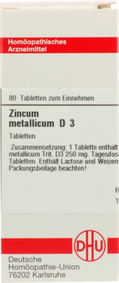 ZINCUM METALLICUM D 3 Tabletten