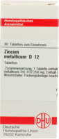 ZINCUM METALLICUM D 12 Tabletten