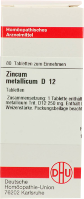 ZINCUM METALLICUM D 12 Tabletten