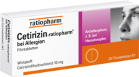 CETIRIZIN-ratiopharm bei Allergien 10 mg Filmtabl.