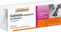 CETIRIZIN-ratiopharm bei Allergien 10 mg Filmtabl.