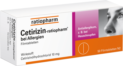 CETIRIZIN-ratiopharm bei Allergien 10 mg Filmtabl.