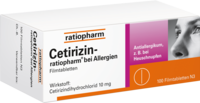 CETIRIZIN-ratiopharm bei Allergien 10 mg Filmtabl.