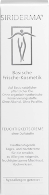 SIRIDERMA Feuchtigkeits Creme ohne Duftstoffe