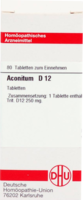 ACONITUM D 12 Tabletten