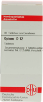 OPIUM D 12 Tabletten