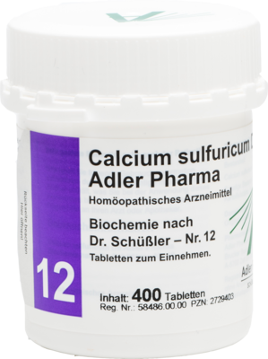 BIOCHEMIE Adler 12 Calcium sulfuricum D 6 Tabl.