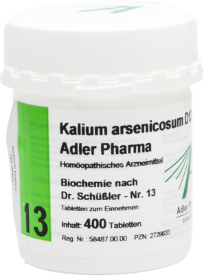 BIOCHEMIE Adler 13 Kalium arsenicosum D 12 Tabl.