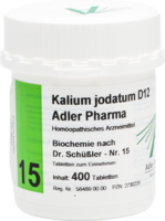 BIOCHEMIE Adler 15 Kalium jodatum D 12 Tabletten