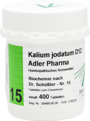 BIOCHEMIE Adler 15 Kalium jodatum D 12 Tabletten